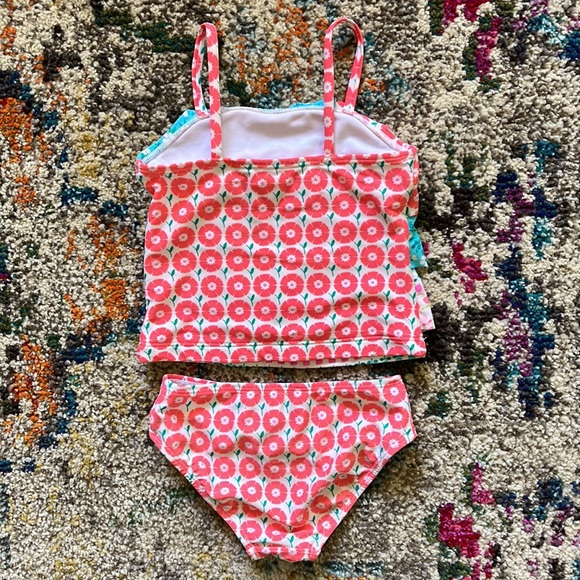 Tommy Bahama Two Piece Bathing Suit Toddler Floral Tankini Kids Bikini Set Sz 2T - Picture 3 of 14